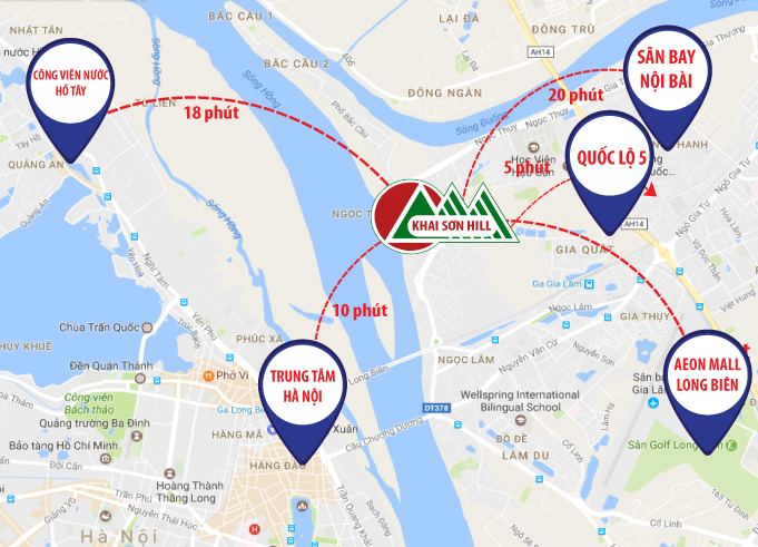liên kết xung quanh Vị trí Dự án Khai Sơn City