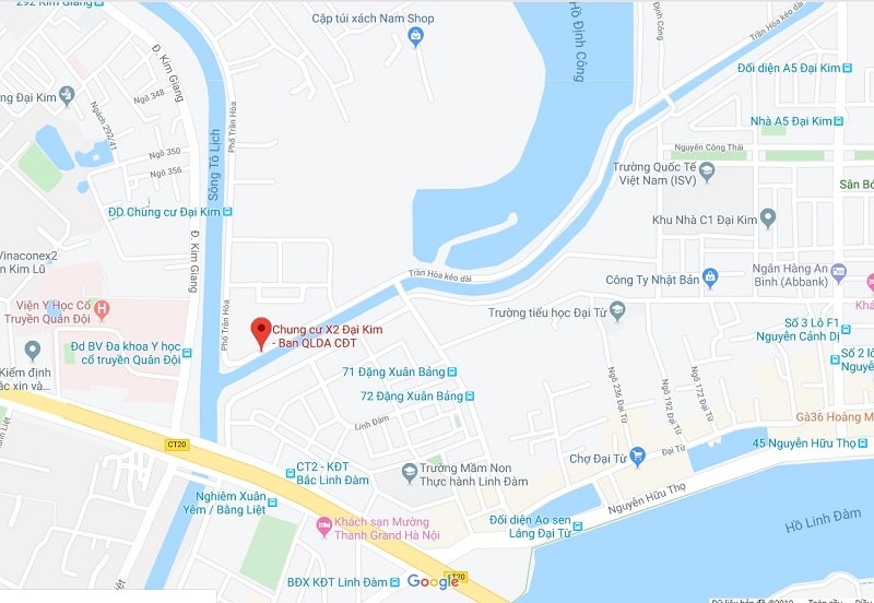 vị trí siêu đắc địa của Chung cư X2 Đại Kim